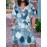 Plus Size Womens Denim-Inspired Dress - Fashionable & Comfortable V Neck Design with Slight Stretch and Handy Pockets for a Flattering Casual Look