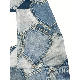 Plus Size Womens Denim-Inspired Dress - Fashionable & Comfortable V Neck Design with Slight Stretch and Handy Pockets for a Flattering Casual Look