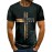 Cross Print, Men's Graphic Design Crew Neck Active T-shirt, Casual Comfy Tees Tshirts For Summer, Men's Clothing Tops For Daily Gym Workout Running, Men's Clothing