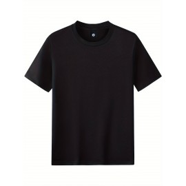 6pcs Men's Solid Long Sleeve Round Neck T-Shirt, Casual Sports Outdoor Top, Gift For Men