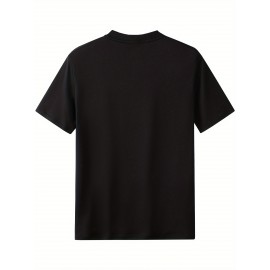 6pcs Men's Solid Long Sleeve Round Neck T-Shirt, Casual Sports Outdoor Top, Gift For Men