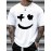 Men's Casual Trendy Smile Graphic Print Comfortable Crew Neck Short Sleeve T-shirts, Summer Top Tees