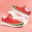 Women's Watermelon Pattern Sneakers, Casual Lace Up Outdoor Shoes, Lightweight Low Top Shoes
