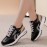 Women's Colorblock Casual Sneakers, Lace Up Platform Soft Sole Walking Shoes, Low-top Breathable Sporty Trainers