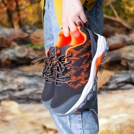 Women's Outdoor Hiking Shoes, Lightweight Knitted Platform Soft Sole Climbing Sneakers, Breathable Wear-resistant Trainers