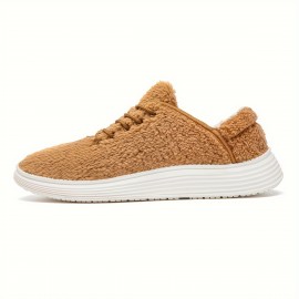 Men's Casual Sneakers - F02, Comfort Plush Lining, Laced, Fashionable Streetwear, Non-slip Sole, Indoor and Outdoor Use, Warm Winter Footwear, Size [Insert Size]