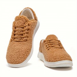 Men's Casual Sneakers - F02, Comfort Plush Lining, Laced, Fashionable Streetwear, Non-slip Sole, Indoor and Outdoor Use, Warm Winter Footwear, Size [Insert Size]