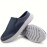 Plus Size Men's Solid Colour Slip On Walking Shoes, Comfy Non Slip Casual Cushioned Durable Slides For Men's Outdoor Activities
