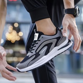 Breathable & Stylish Menâ€™s Running Shoes: Lace-Up, Soft Sole Sneakers - Perfect for Summer Sports, Outdoor Jogging & Casual Wear