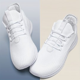 Men's Running Shoes Couple Knit Breathable Lightweight Running Shoes Outdoor Athletic Walking Sneakers For Women, Valentine's Day Spring And Summer
