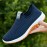 Men's Trendy Solid Woven Knit Breathable Slip On Sock Shoes, Comfy Rubber Sole Non Slip Sneakers For Men's Outdoor Trekking, Walking Activities