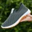 Men's Trendy Solid Woven Knit Breathable Slip On Sock Shoes, Comfy Rubber Sole Non Slip Sneakers For Men's Outdoor Trekking, Walking Activities